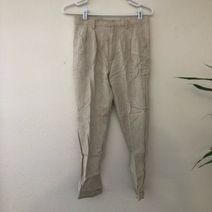Linen High-waist Trousers
